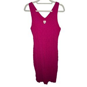 A New Day Dress Womens Size Medium Sheath Sundress Pink Sleeveless Work Casual